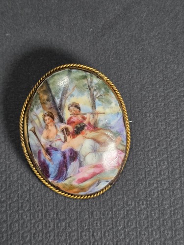 Porzellan miniatur brosche - porzellan-miniatur,