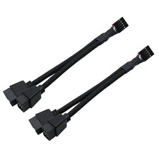 2 STÜCKE Motherboard USB Splitter 9Pin USB 2.0 Header Splitter 1 zu 2 Motherboar