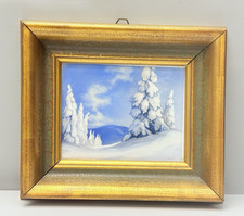 Rosenthal Porzellan Bildplatte "Winter im Fichtelgebirge" von H.Fink