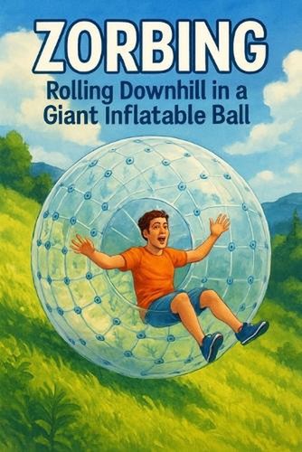 Zorbing rolling downhill a - rolling,