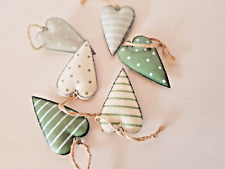 Herz Deko Metall hellgrün