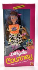 1991 Pet Pals Courtney Barbie Puppe mit Katze / Tierfreunde / Mattel 2710, NrfB