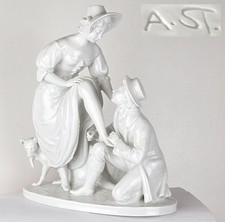 Porzellan Figur Dame Kavalier