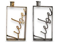 Kerzenständer 21 x 12 cm » Kerzenhalter » Liebe Geschenk » robuster Leuchter » D