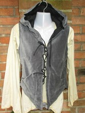 Weste Samt grau Hippie Goa