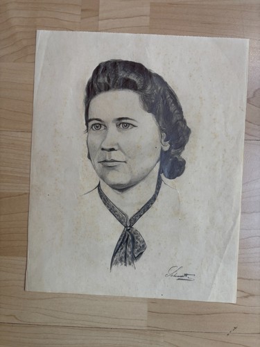 Frauenporträt signiert unikat - frauenporträt,