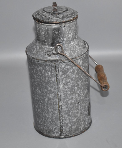 Alte milchkanne antik emaille - milchkanne,