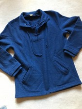 "hessnatur" Pullover / Jacke / Troyer für DAMEN, Gr. L, taubenblau, 100% Wolle