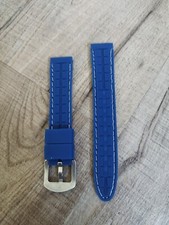 Kautschukband Masserung Uhrband Uhrarmband Kautschuk Taucher Schwarz 20-24mm Uhr