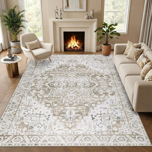 Teppich wohnzimmer beige braun - teppich,