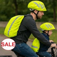 Helmüberzug Fahrrad Regenschutz Rucksack Überzug Turnbeutel Signal- Leuchtfarben