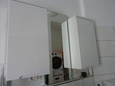 Badmöbel  Set Weiß Hochglanz, 2Hängeschränke,1Unterschr. 1