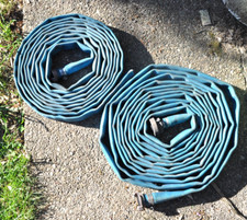 Bauschlauch ca: 18 Meter  25 mm Innendurchm. mit 3 Kupplungen ( Blau)