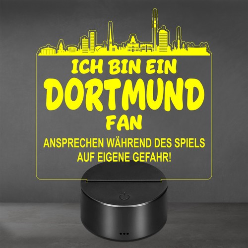 Dortmund fan fußball led - dortmund,