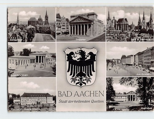 Postcard scenes views aachen - scenes,
