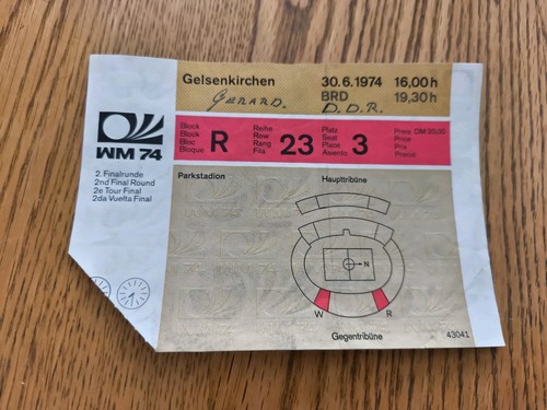 Ticket niederlande ddr - niederlande,