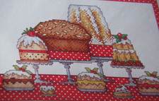 Stickvorlagen "Weihnachtsleckereien - Kuchen-Cupcakes ua"  4 Kreuzstich-Motive