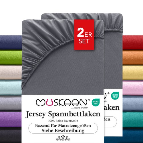 2er set spannbettlaken - 2er-set, jersey