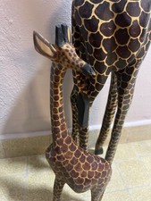 Holzfiguren Giraffen Deko