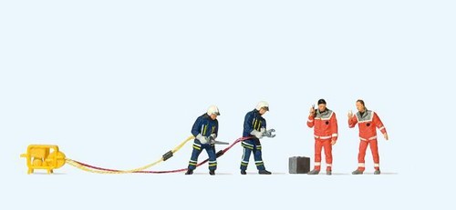 Preiser feuerwehrmänner - feuerwehrmänner, in