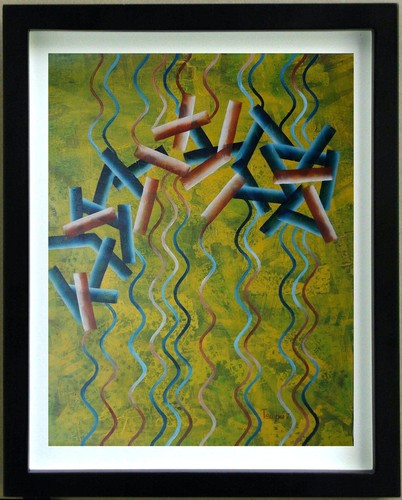 Acryl auf leinwand komposition - acryl,