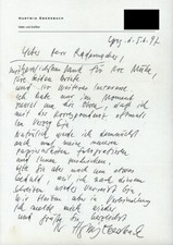 Ebersbach, Eigenhändiger Brief mit Unterschrift.