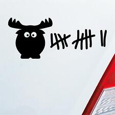 Auto Aufkleber Elch Liste Kills Drive Fast Strichliste 6x15 cm Sticker Heckschei