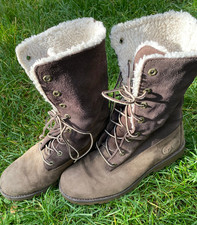 Timberland BOOTS Winterstiefel Stiefel *39 mit Fell gefüttert Leder Damenschuhe