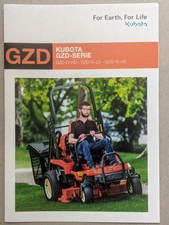 Kubota GZD 21-HD 15-LD Serie Zero-Turn Mäher Rasenmäher Aufsitzmäher Prospekt