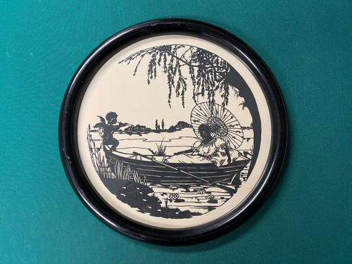 Nostalgischer scherenschnitt - nostalgischer,