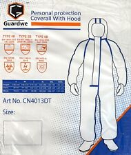 10x SMS OVERALL Einweg Schutzanzug PSA Kategorie 3 Typ 4/ 5/6 Asbest Entsorgung