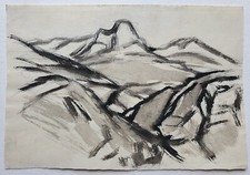 Gemälde Tusche Landschaft