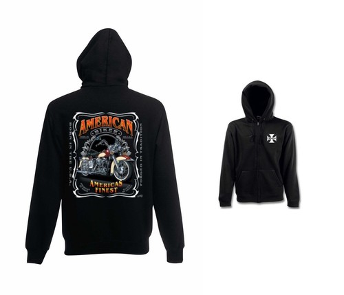 Sweatshirtjacke schwarz biker - sweatshirtjacke,