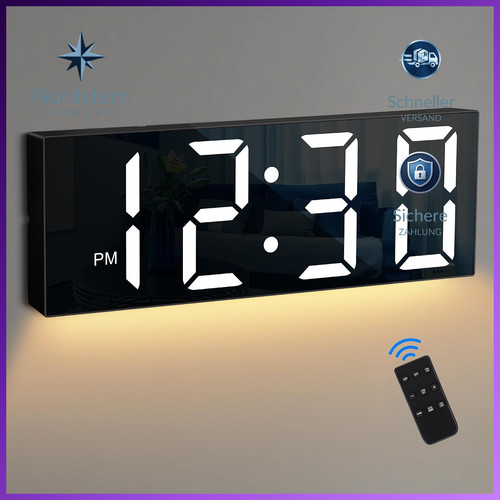 Nachtlicht wanduhr digitaluhr - nachtlicht-wanduhr,