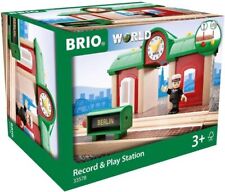 BRIO World Sprechender Bahnhof Aufnahmefunktion Eisenbahn Zubehör Kleinkinder✅