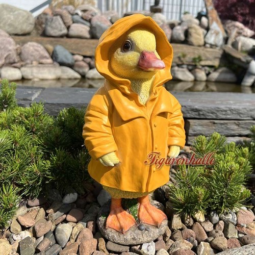 Ente regenmantel figur statue - ente,
