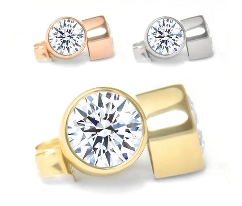 Diamant stecker aus 585 gold - stecker,