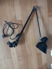 Seltene SIS Werkstattlampe  Art Deco Werkstattlampe Metall schwarz um 1930