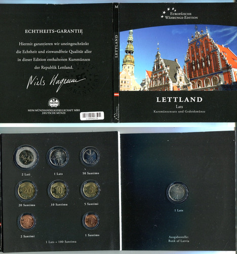 Kursmünzensatz lettland - kursmünzensatz,