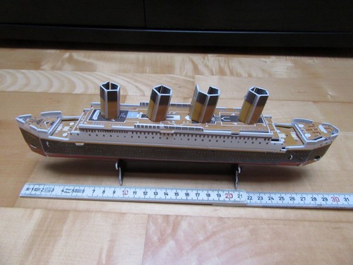 Titanic papierschaum modell - titanic,, papierschaum-modell