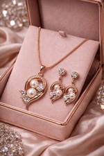 #73 Schmuckset Perlen Rose