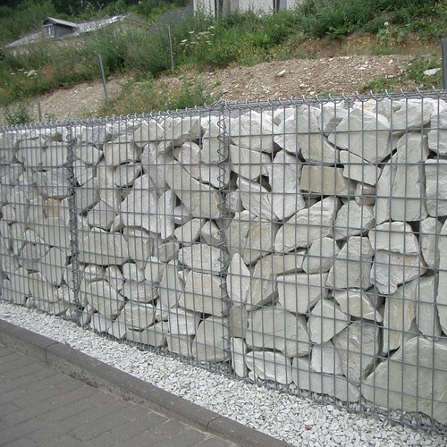 20m gabionenwand steinzaun - 20m,