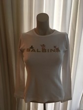 Weisses langarm shirt - langarm-t-shirt, mit