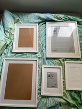 IKEA RIBBA Bilderrahmen Set weiß 5 Stück verschiedene Größen