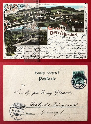 Litho dürrröhrsdorf 1898 - ak,