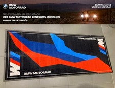 NEU Original BMW M Motorradteppich 77025A5F058 250X105CM  M-Farben Schwarz Black