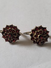 Paar Silber Granat Ohrhänger