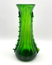 Vintage Vase aus grünem Glas