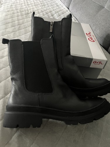 Damen stiefel schwarz leder - stiefel,