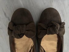 Damenschuhe in der Übergröße 44, braunes Nubukleder, Firma Horsch, made in Italy